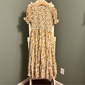 Ivy City Co Lemon Print Midi Dress